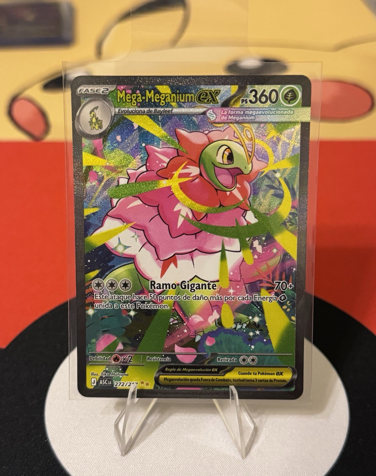 Pokemon Mega-Meganium EX 272 Ascended Heroes-LA Spanish Spec Illustration Rare