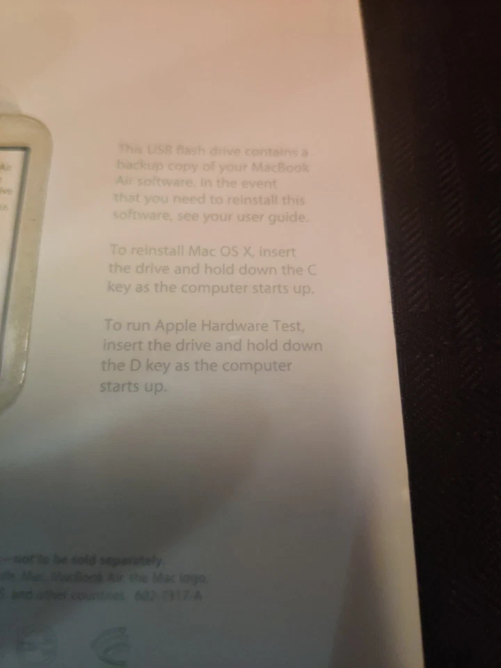 Apple MacBook Air Software Reinstall Drive Max OS X v 10.6 iLife 11 Model A1384 - Image 4 of 4