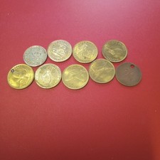 Lotto Gettoni Medaglie Vari 9 Pezzi Cod.A4