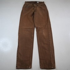 Vtg 90s Silvertab 29x34 Loose USA Made Zip Fly Brown Elements Mens Jeans