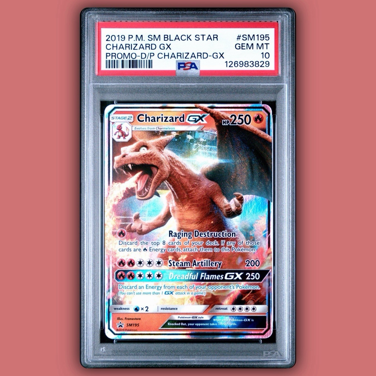 2019 POKEMON SM BLACK STAR DETECTIVE PIKACHU PROMO #SM195 CHARIZARD GX PSA 10