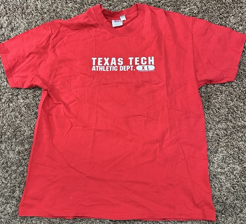 Vintage 1999 Hanes Texas Tech Red Raiders Outfitters Red T-Shirt Mens Size XL