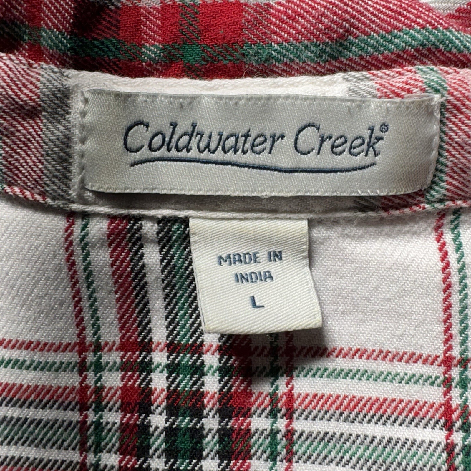 Coldwater Creek Flannel Shirt LARGE Into the Mix … - image 3