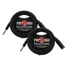2x Pig Hog 1/4" TRS to XLR Balance Adaptor Cable, 15 Feet PX-TMXM15