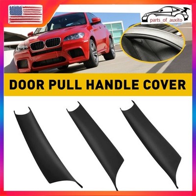 3Pcs Interior Door Pull Handle Cover For BMW X5 E70 08-2013 E70 LCI 2009-2013 H