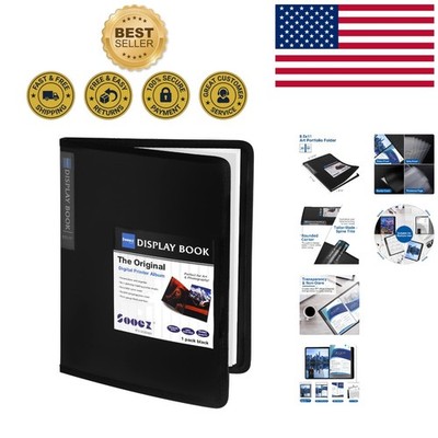 Archival Quality 30 Pocket Presentation Binder, Black 8.5x11 - For Art and Docs
