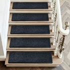 Carpet Stair Treads Cover 8"x30" Rug Indoor Mat Tape Free Non-slip 14/12 Set