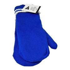 Gertex Knit Mittens Soft Warm Stretchy One Size Fits Most Blue Acrylic Hands