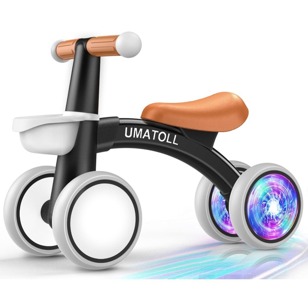 Umatoll LED Balance Bike for 1 Year Old Boys 12-24 Months with Colorful Lights