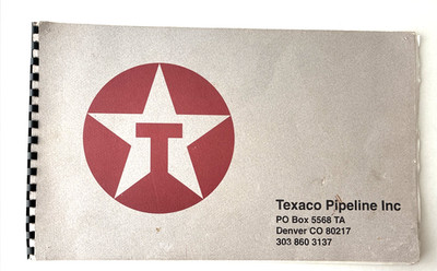 1993 Texaco Oil Gas -Texaco Pipeline Inc. Pipeline Schematic Maps 8.5x13.5''