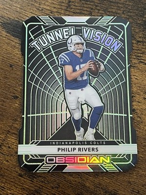 2020 Panini Obsidian #TV17 Philip Rivers Tunnel Vision Electric Etch Green #/15