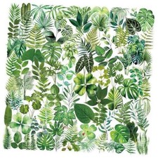 Transparent Flora Leaf Scrapbook Stickers Plant Leaf Stickers(G100) Green100