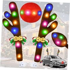 Christmas Car Decorations Reindeer Car Kit Antlers 2025, Jingle Bells Rudolph