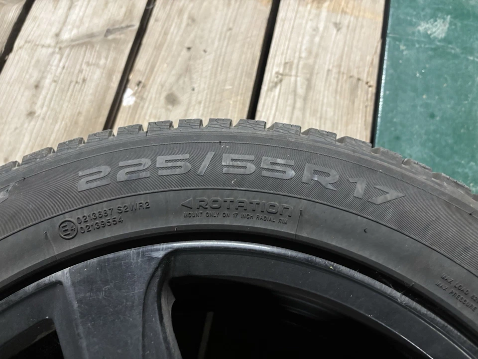 4x Mercedes Winterreifen 225/55R17 Nokian Tyres mit 17 Zoll Felge DBV 7.5JX17 H2 - Bild 4 von 4