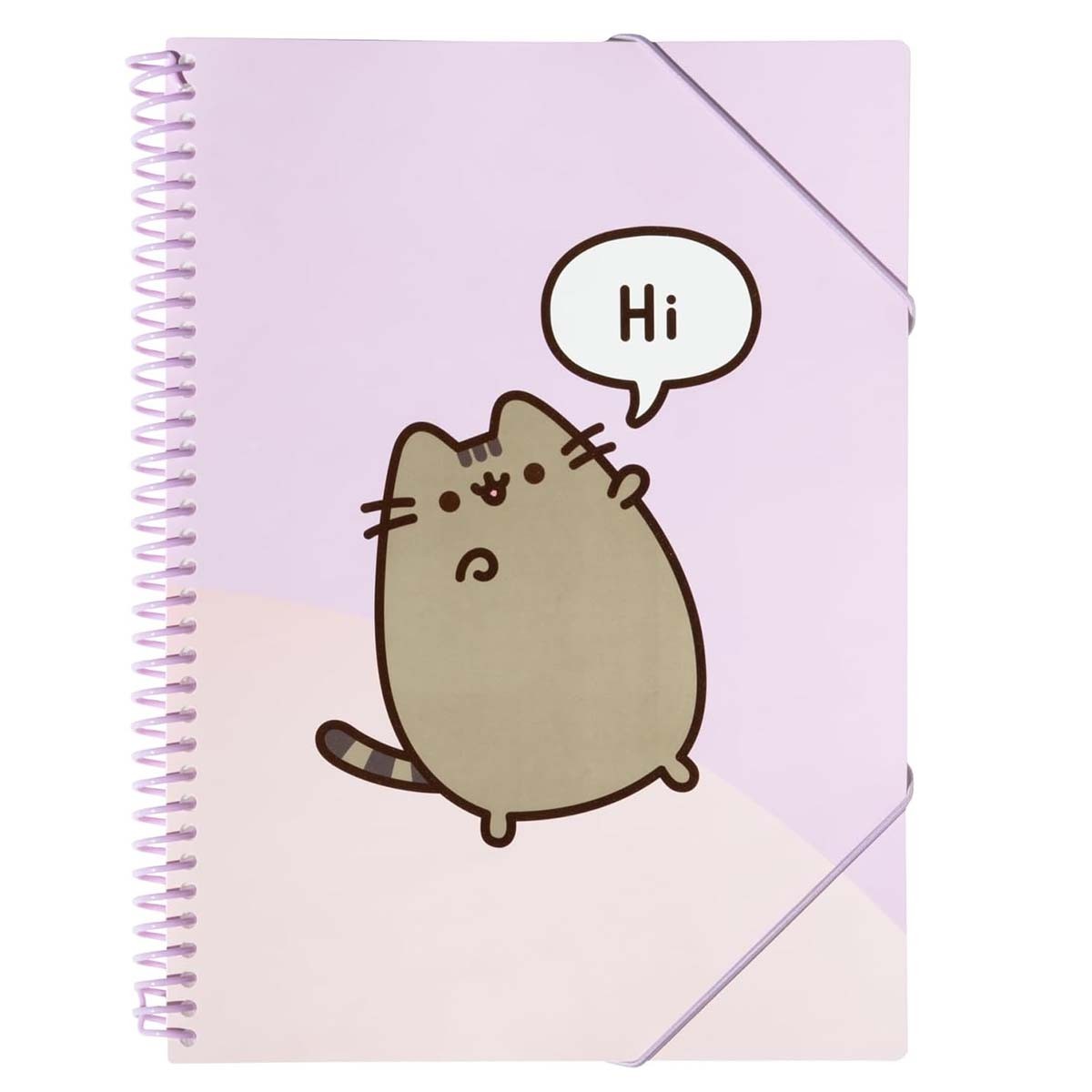 Classeur A4 Pusheen rose pour organiser les cours des collégiennes et lycéennes