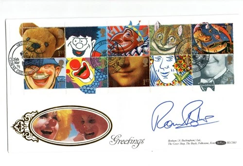 GB 1991 GREEETINGS Benham Silk FDC SIGNED By Ronnie Barker Autographed