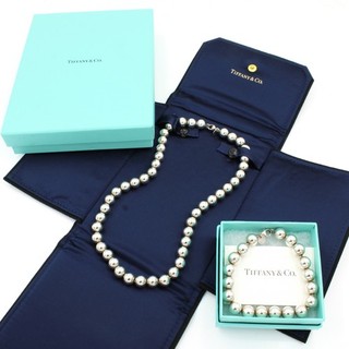 Tiffany & Co HardWear Sterling Ball Necklace Bracelet w/Boxes Lot of 2 #S44509 2