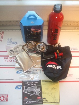 MSR WHISPERLITE CLASSIC BACKPACKING STOVE SIMPLE 11.5oz + MSR 30 OZ BOTTLE NEW