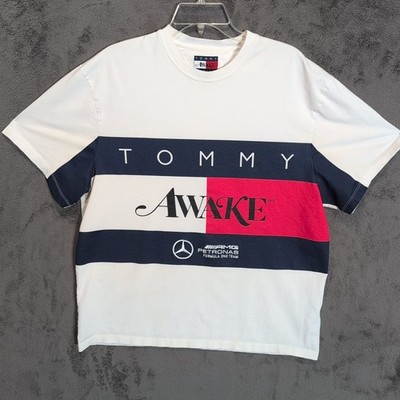 Tommy Hilfiger Shirt Adult Big Medium AWAKE NY Mercedes AMG F1 Short Sleeve Mens