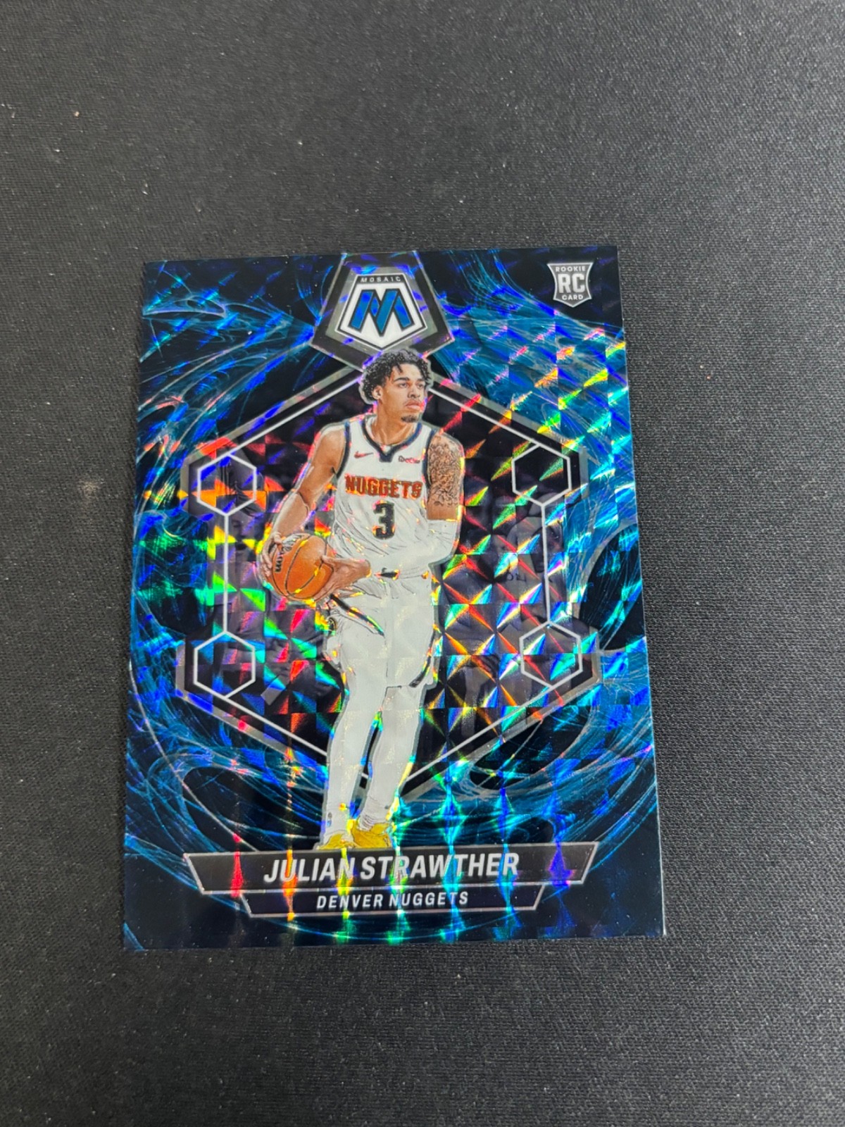 2023-24 Panini Mosaic Julian Strawther Genesis Rookie RC #214 Nuggets