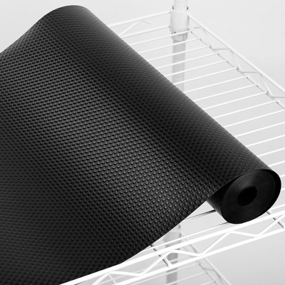 18-Inch Thick Wire Shelf Liner: Easy Cutting Large Black Drawer Mat for Plast...