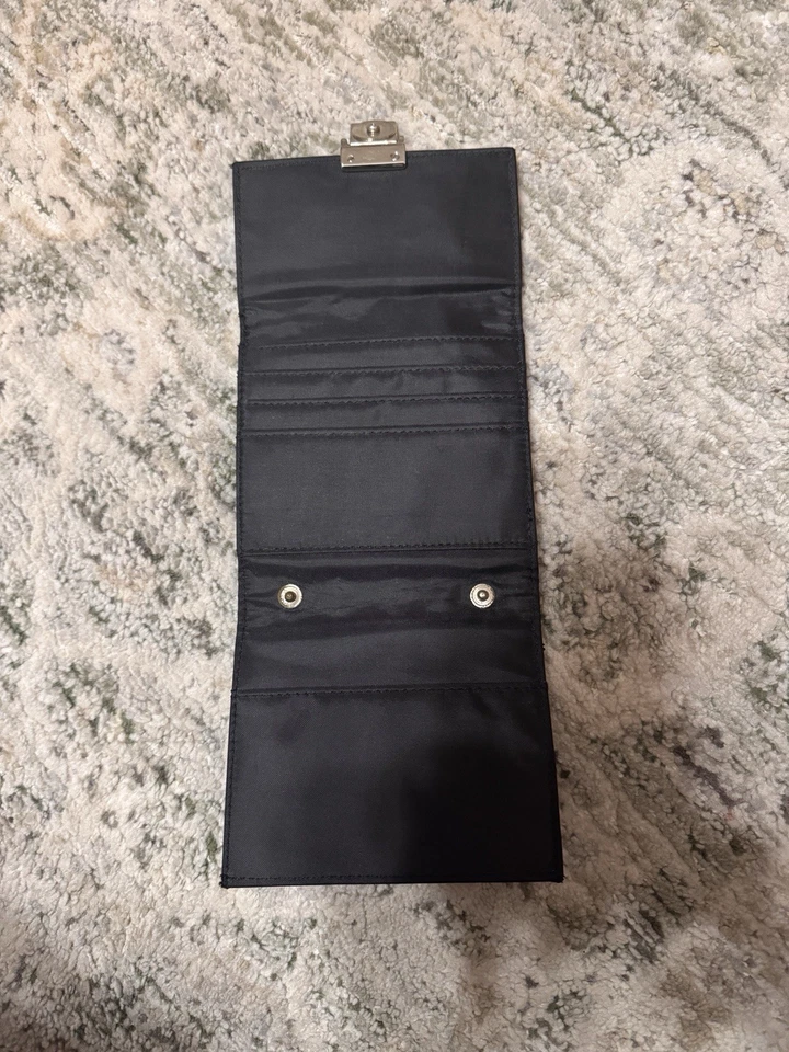 PRADA Women's Long Wallet Black/Silver - Image 3 of 3