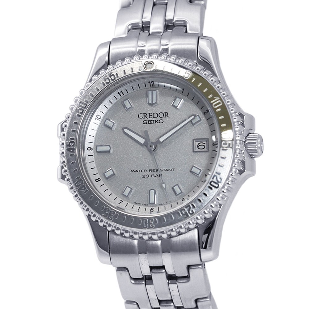 SEIKO CREDOR Pacificique 37mm Stainless Steel Silver Dial GCAX993