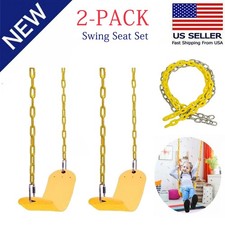 HEAVY DUTY Outdoor Swing Seat Swings Set Replacement with Chain Kids/Adult 2pcs