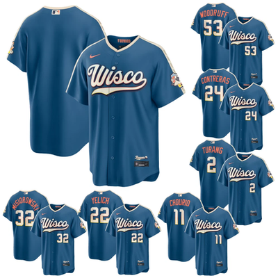 #ad HOT ITEM Brewers 2026 City Connect MEN Jersey Mineral Blue All Size S 5XL $32.99