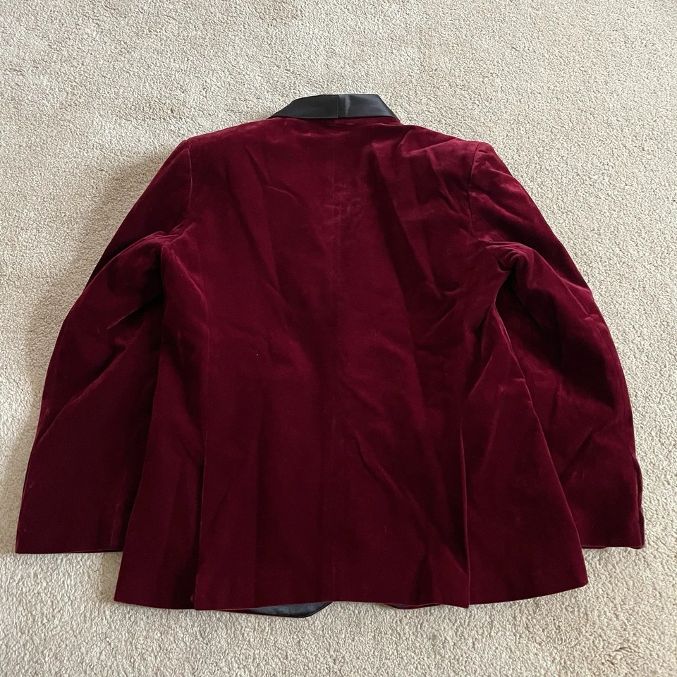 Chaqueta Formal Mage Hombre Niño Borgoña Terciopelo Talla 10 Gran Chaqueta de Navidad Foto 2 de 4