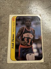 P/G CONDITION 1986-87 Fleer Basketball Sticker Isiah Thomas #10 ROOKIE Flaws