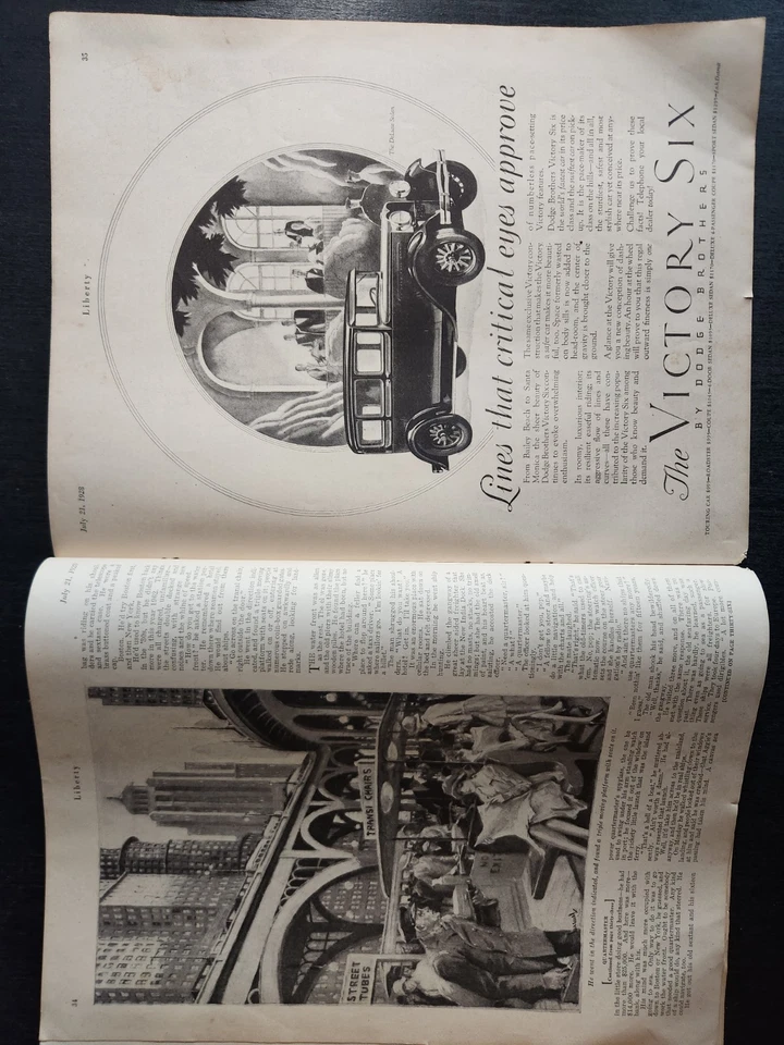 LIBERTY MAGAZINE VINTAGE 1928 AMERICAN SHORT STORIES, GREAT ADS, EPHEMERA GD Foto 4 de 4