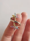 Sterling Silver Pretty Coloured CZ Ring, Size P. R24JY