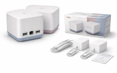 TCL AC1200 Dual Band Mesh WiFi System 2 Pack Gigabit Whole Home New Sealed Box