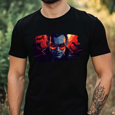 Mens Vampire Sunglasses Print Cotton T-Shirt Size XS to 5XL