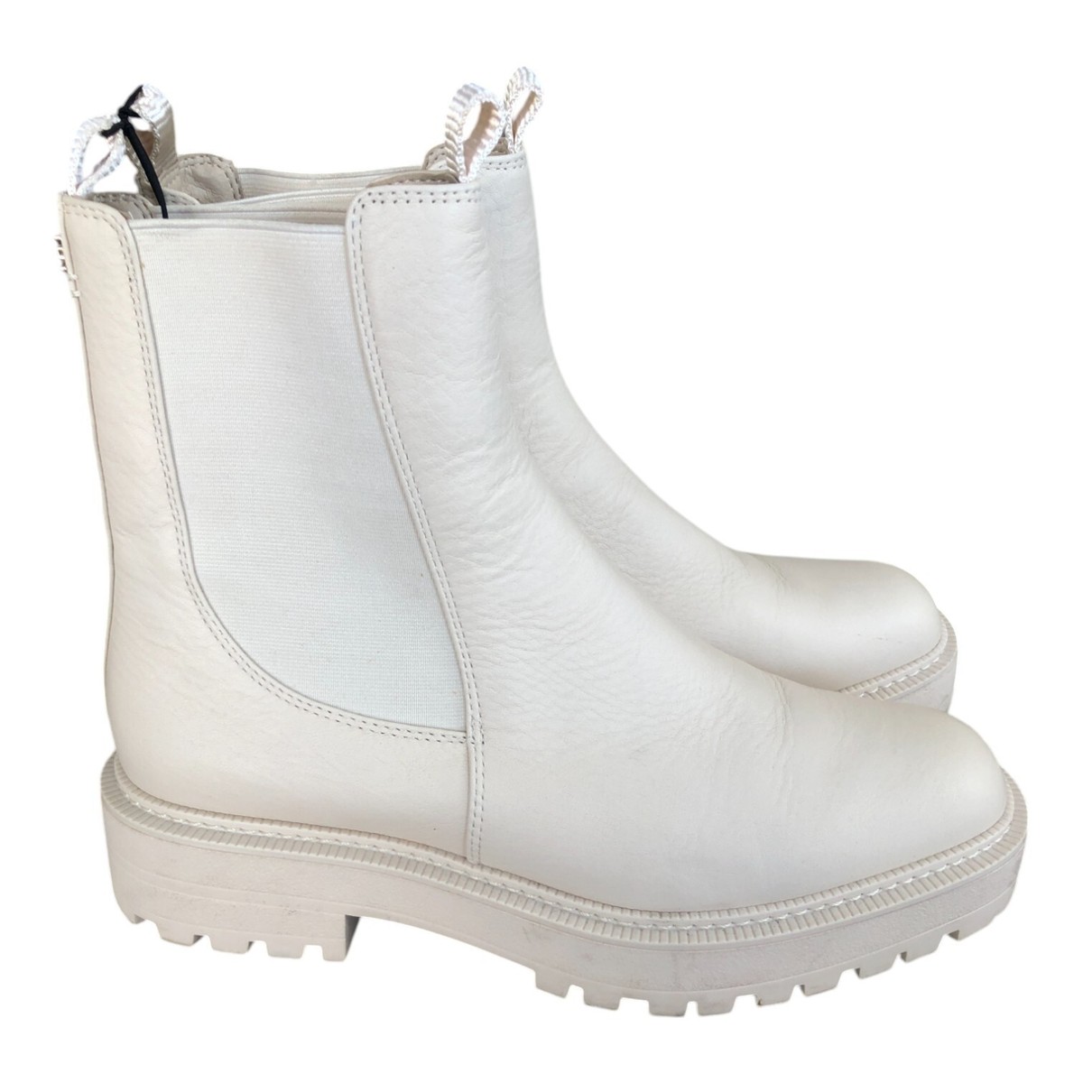 Sam Edelman White Grunge Laguna Women's Leather Chunky