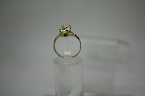 ANILLO DE CHIP CITRINO Y DIAMANTE DE ORO AMARILLO 10K FIRMADO talla 6 - Imagen 7 de 15