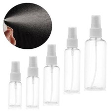 5 Refillable Fine Mist Make Up Transparent Spray Bottle