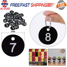1-50/100 x Quality Engraved 35mm DISCS- For Table Numbers Pubs Restaurants Clubs