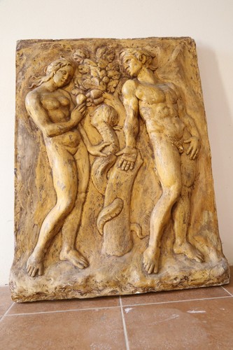 Jacopo della oak original sin cast plaster sculpture San Petronio Bologna - Picture 13 of 23