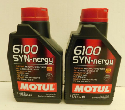 10,90 /l Motul 6100 SYN-nergy 5W-40 2 Ltr Motoröl VW 50200 50500 MB 229.5