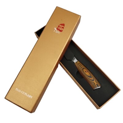 Tuo Cutlery Fiery Phoenix 4'' Small Paring Kitchen Fruit Knife Pakkawood Handle 