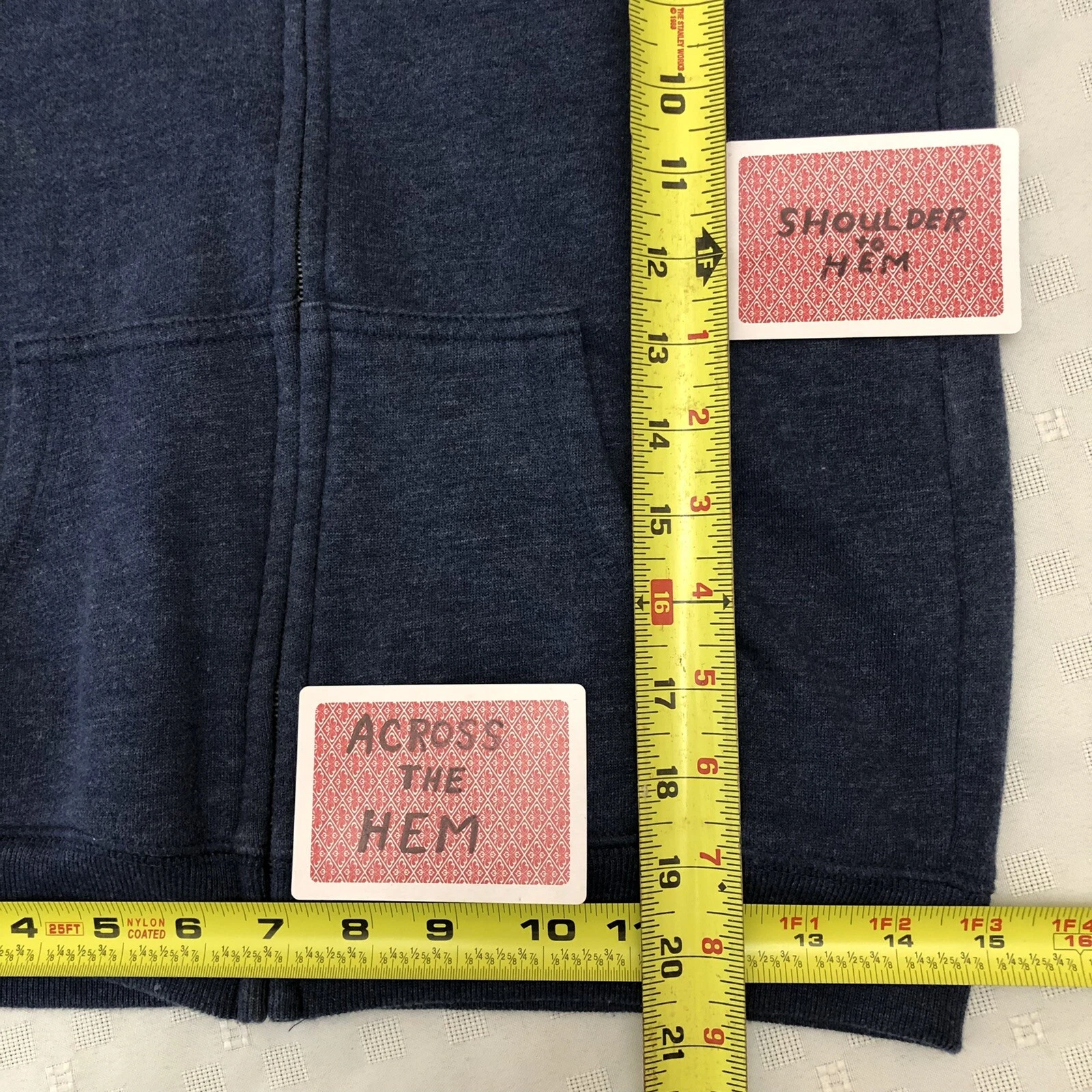 VETEMENTS Felpa giacca OshKosh B'Gosh ragazzo 10 full zip Spellout blu navy foderata in pile