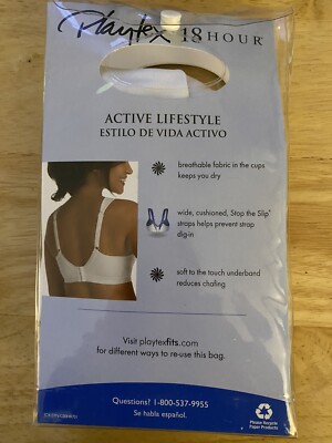 Playtex 18 hour bra 4159 Wirefree white 38DD | eBay