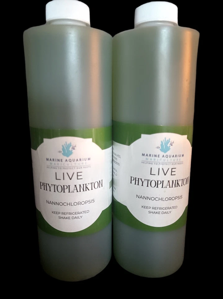 MARINE AQUARIUM MARICULTURE LIVE Phytoplankton NANNOCHLOROPSIS - 32oz Bottle FAST SHIPPING