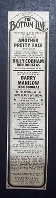 Barry Manilow Debut Album Era, Bottom Line, NYC 1974 New Years Eve Concert Ad 1