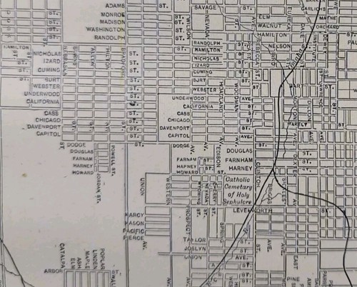 Vintage 1895 OMAHA NEBRASKA Map 14"x11" ~ Old Antique Original SPRING LAKE PARK - Picture 9 of 15