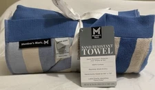 Members Mark Sand-Resistant Beach Towel 40" x 72" Seashore Stripe