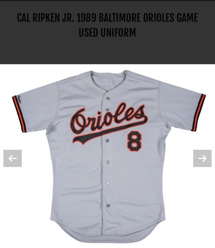 Camiseta deportiva usada para juegos de Cal Ripken JR 2021 tarjeta de fusión - caja 16/25 incluida - Imagen 5 de 5