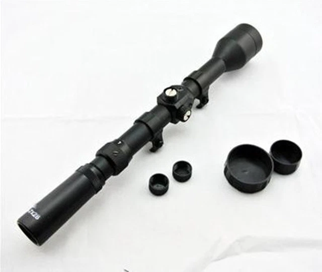 Riflescope 3-7X28 Optics Scope Telescope With Mount Lens Cap for Airsoft Rifle - Image 2 of 4